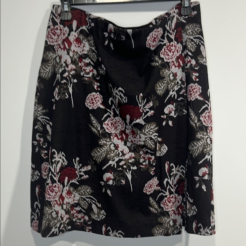 J.Jill Cotton knit floral mini skirt size medium J Jill